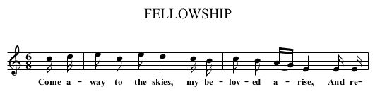FELLOWSHIP - staff notation