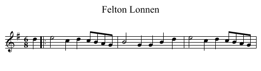 Felton Lonnen - staff notation