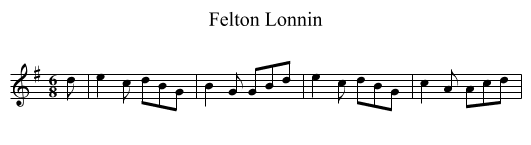 Felton Lonnin - staff notation