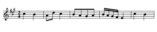 Felton's Gavot - staff notation