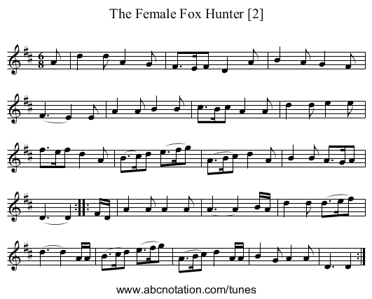 Female Fox Hunter [2], The - staff notation