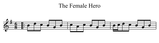 Female Hero, The  - staff notation