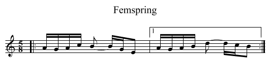 Femspring - staff notation