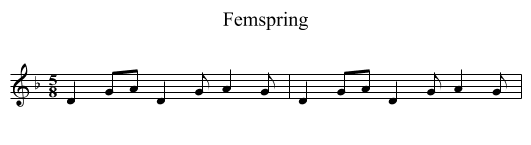 Femspring - staff notation