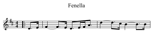Fenella - staff notation
