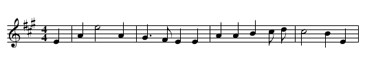 Fenterlarick - staff notation