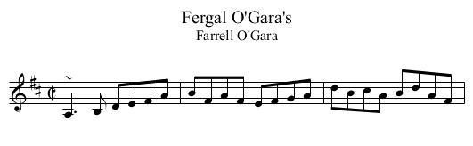 Fergal O'Gara's - staff notation