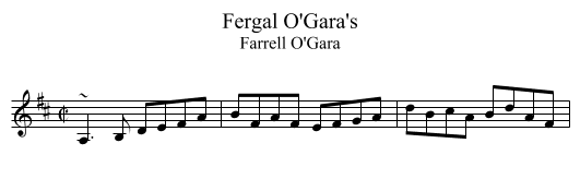 Fergal O'Gara's - staff notation