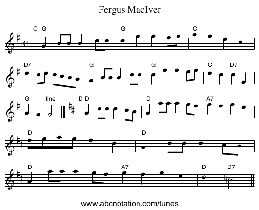 Fergus MacIver - staff notation