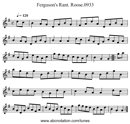 Ferguson's Rant. Roose.0933 - staff notation