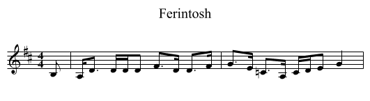Ferintosh - staff notation