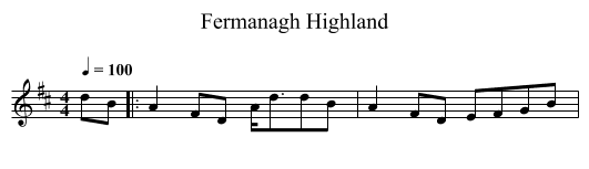 Fermanagh Highland - staff notation