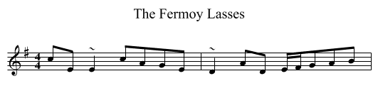 Fermoy Lasses, The  - staff notation