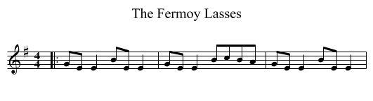 Fermoy Lasses, The  - staff notation