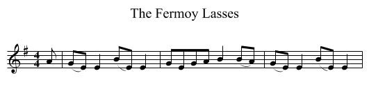 Fermoy Lasses, The  - staff notation