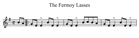 Fermoy Lasses, The - staff notation