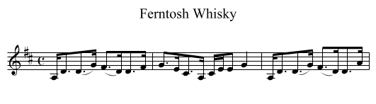 Ferntosh Whisky - staff notation