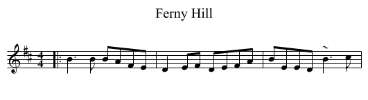 Ferny Hill - staff notation