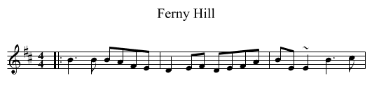 Ferny Hill - staff notation