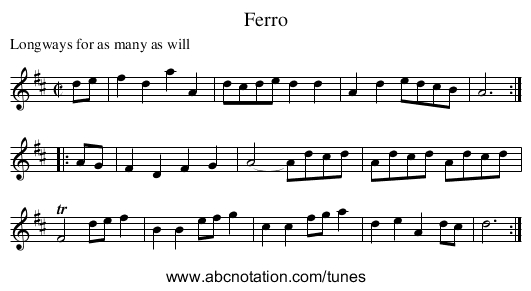 Ferro - staff notation