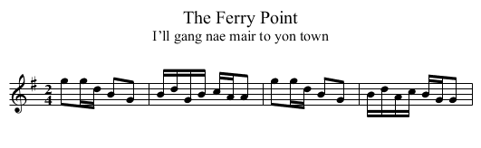 Ferry Point, The - staff notation