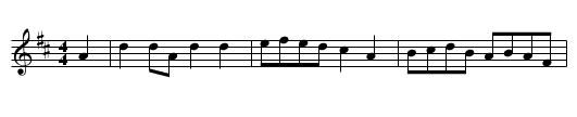 Ferry Reel, Da - staff notation