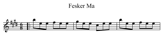 Fesker Ma - staff notation