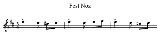 Fest Noz - staff notation