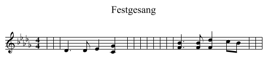 Festgesang - staff notation