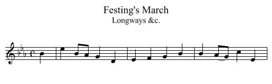 Festing's March - staff notation