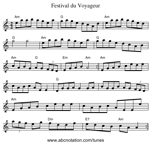 Festival du Voyageur - staff notation