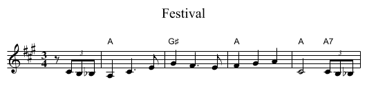 Festival - staff notation