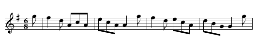 Fetch my Lady back again - staff notation