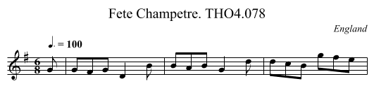 Fete Champetre. THO4.078 - staff notation