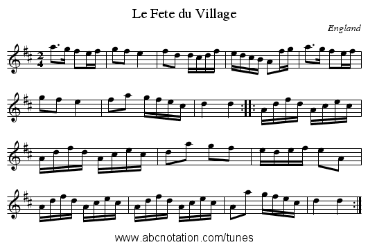 Fete du Village, Le - staff notation