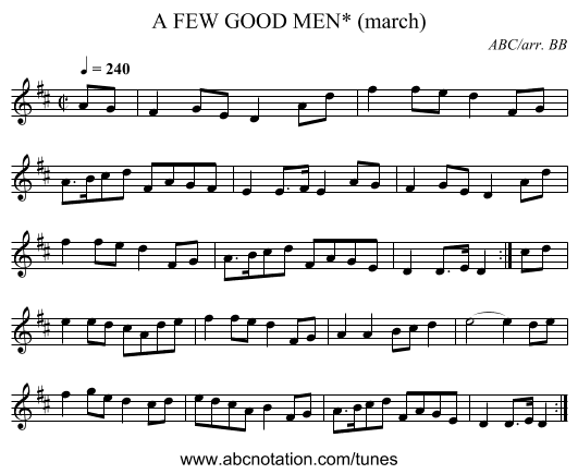 FEW GOOD MEN* (march), A - staff notation