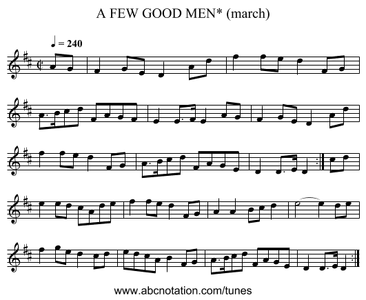 FEW GOOD MEN* (march), A - staff notation