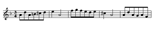 Ffarwel i'r Marian - staff notation