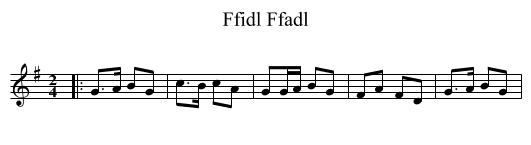 Ffidl Ffadl - staff notation