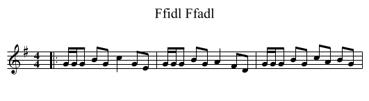 Ffidl Ffadl - staff notation