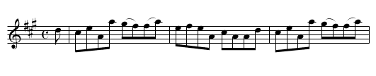 Fhear nan casun caola - staff notation