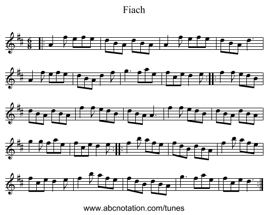 Fiach - staff notation