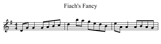 Fiach's Fancy - staff notation