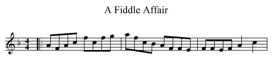 Fiddle Affair, A  - staff notation