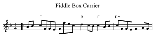 Fiddle Box Carrier - staff notation