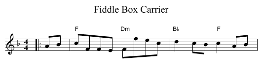 Fiddle Box Carrier - staff notation