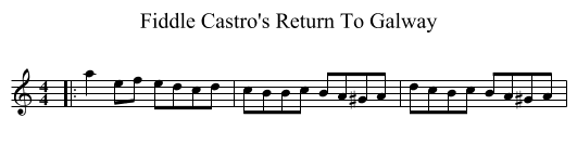 Fiddle Castro's Return To Galway - staff notation