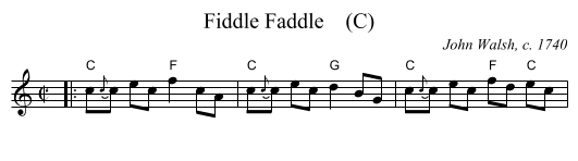 Fiddle Faddle    (C) - staff notation