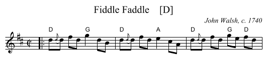 Fiddle Faddle    [D] - staff notation