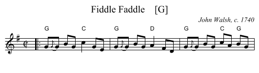 Fiddle Faddle    [G] - staff notation